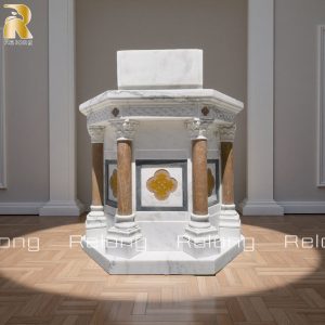 natural marble ambo for church