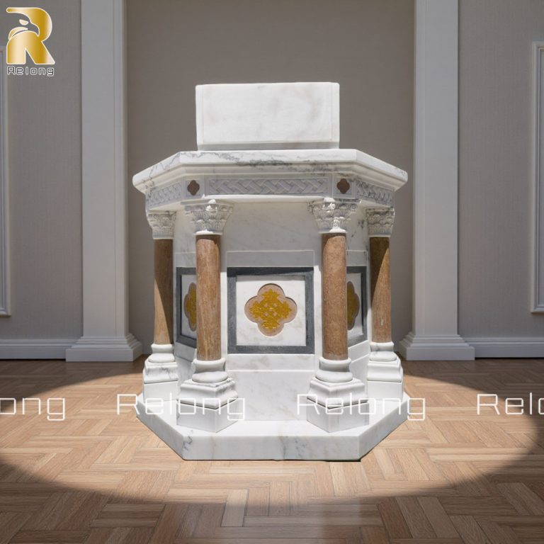 natural marble ambo for church