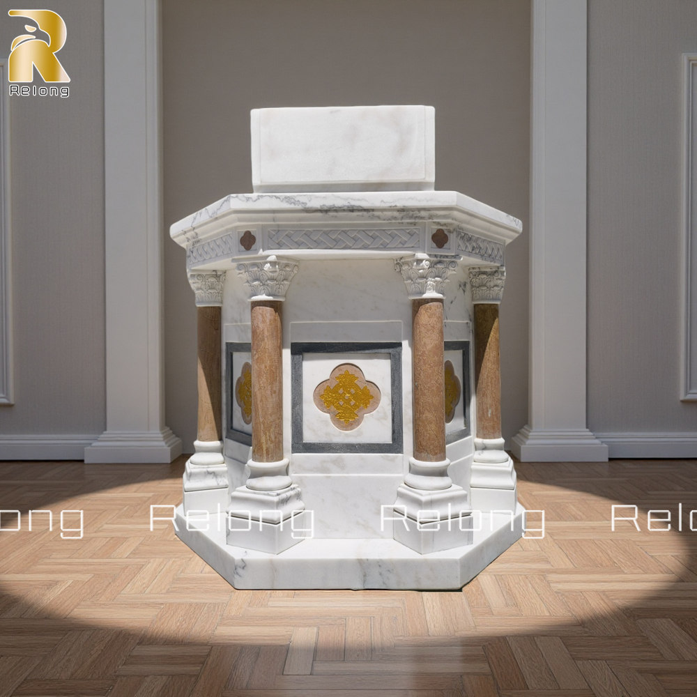 natural marble ambo for church
