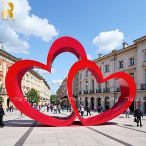 beautiful outdoor heart sculpture