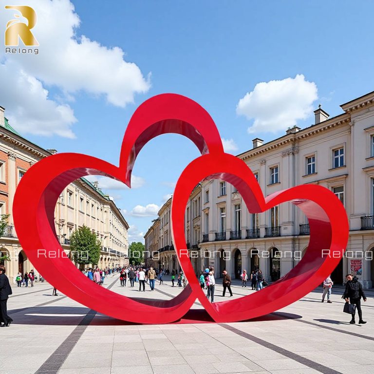 beautiful outdoor heart sculpture