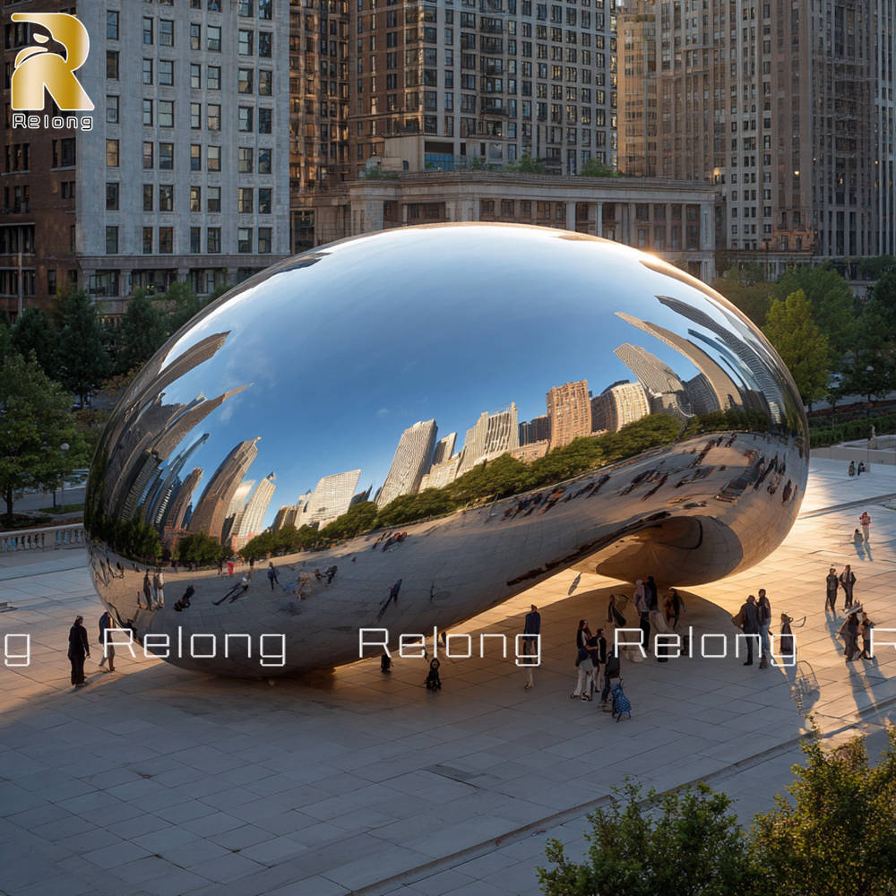 outdoor large cloud gate sculpture