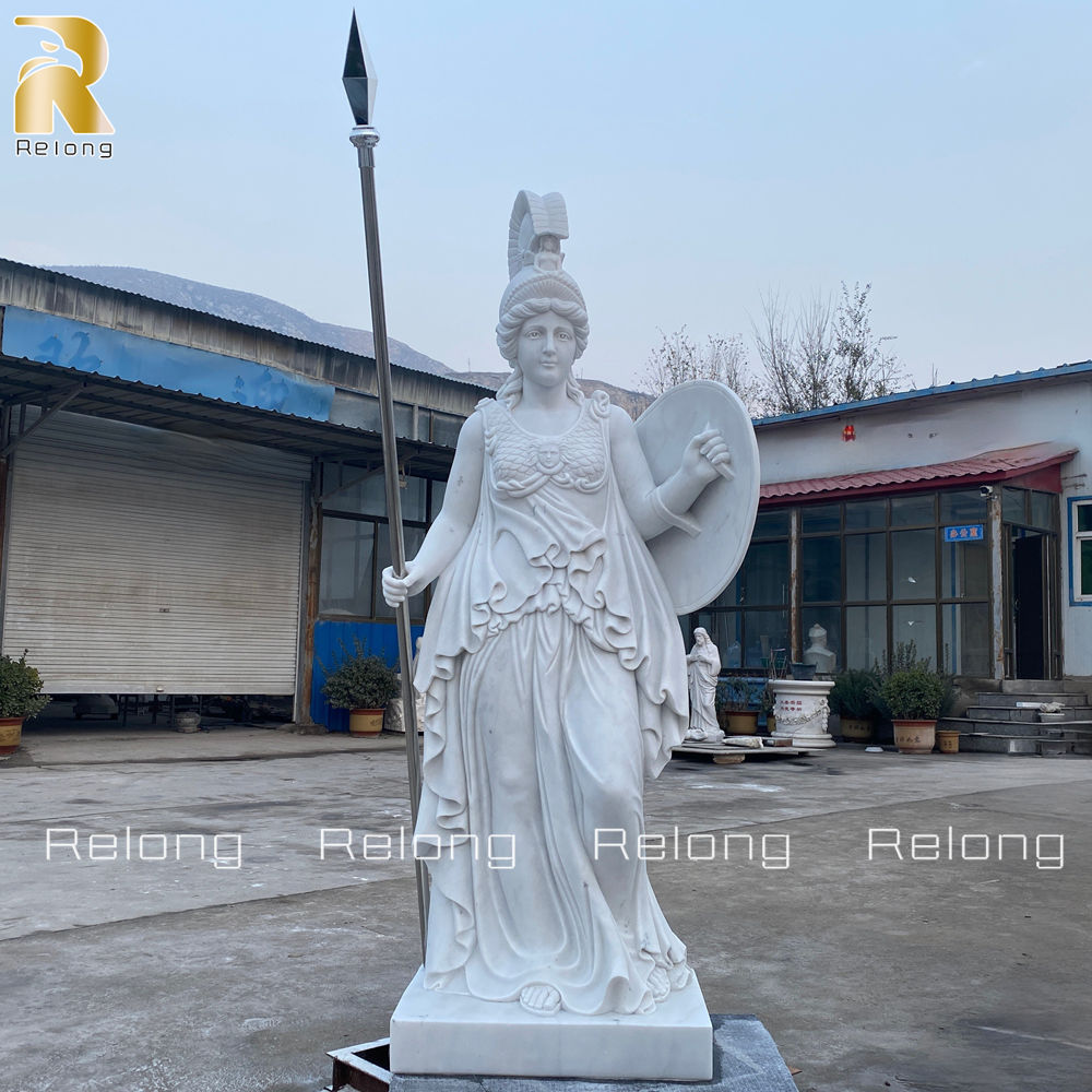 white marble Athena goddess statue