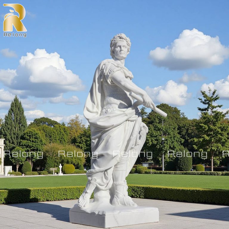 life size Julius Caesar marble statue