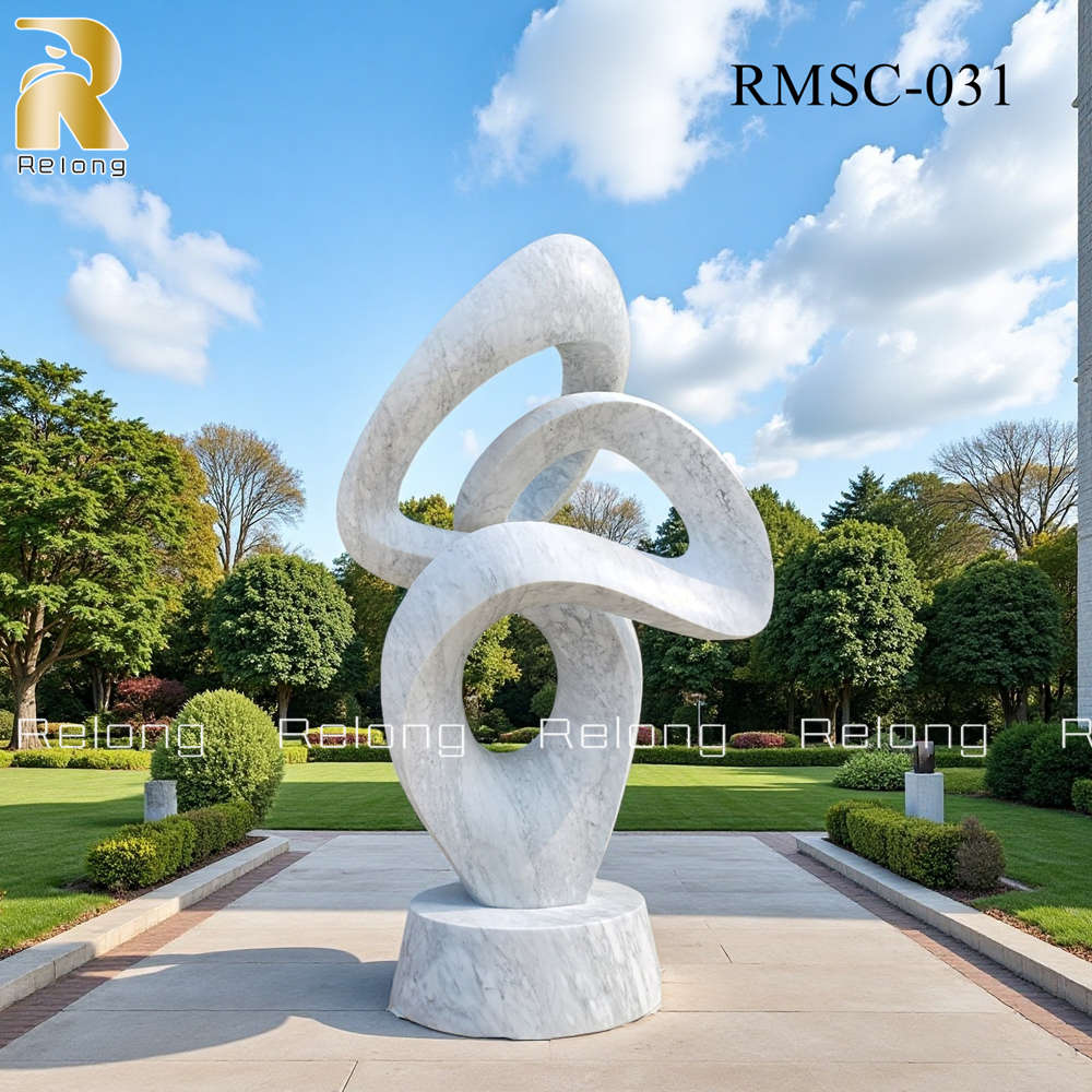 abstract marble sculpture for garden decor