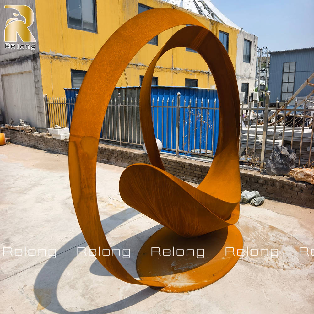 abstract steel sculpture details