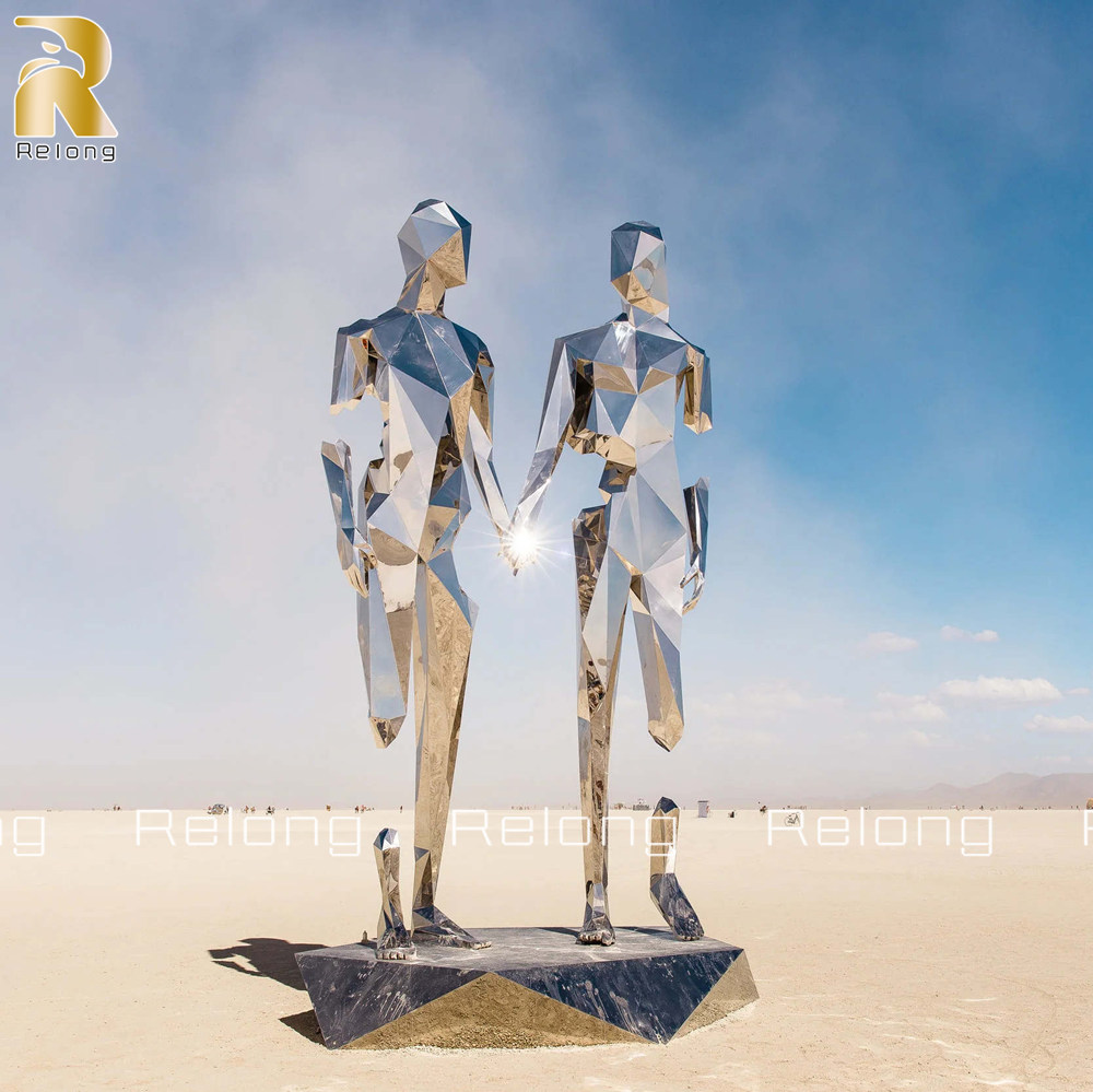metal broken but together statue