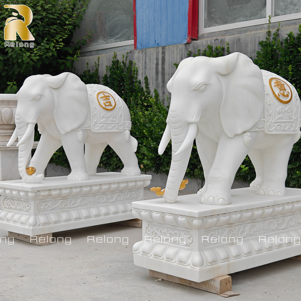 customized 3 foot tall marble elephant statue