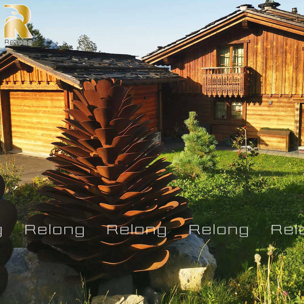 decorative pinecone plant sculpture