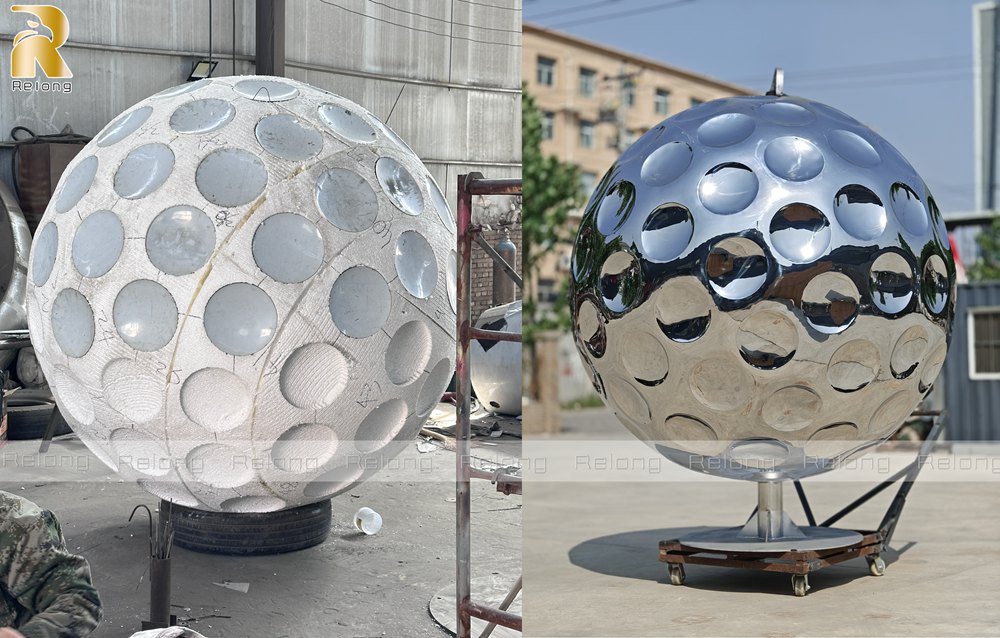 foam model Vs finished golf statue