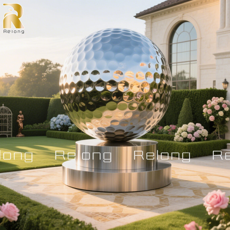 large golf ball statue