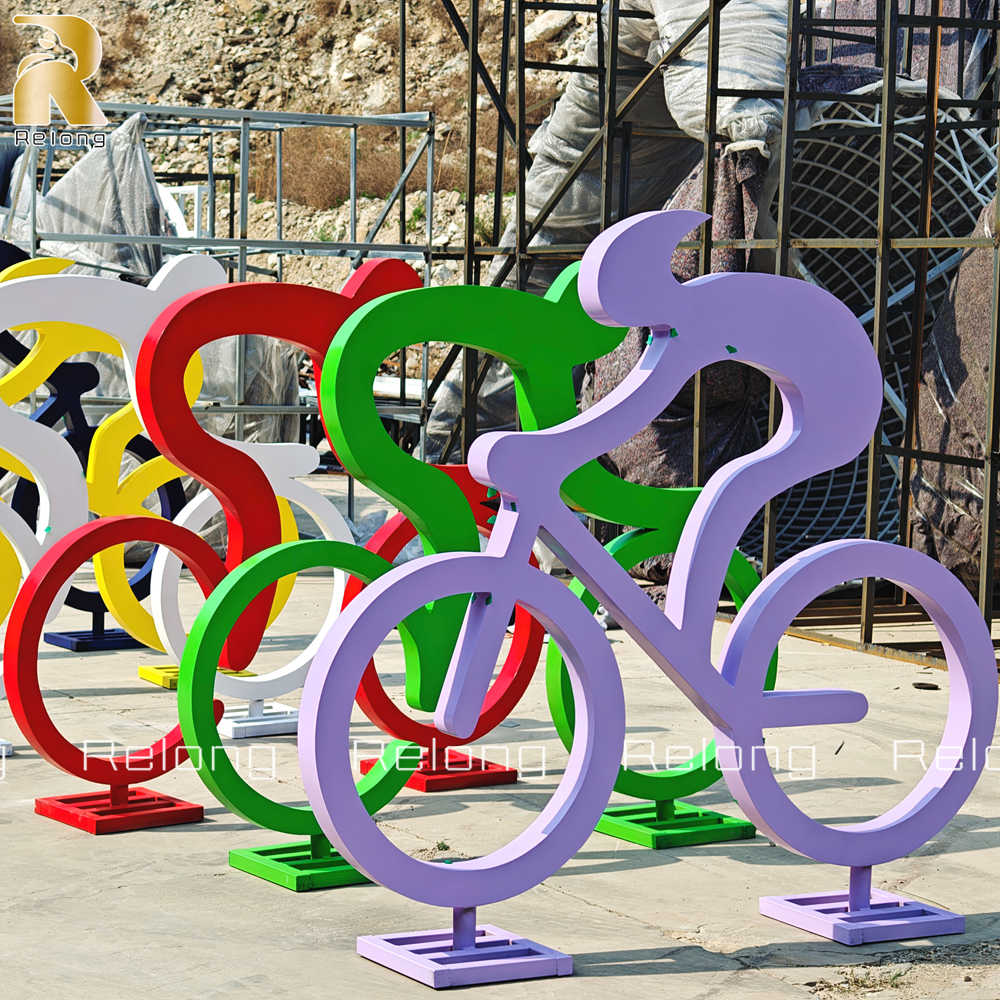 metal bicycle sculpture for garden