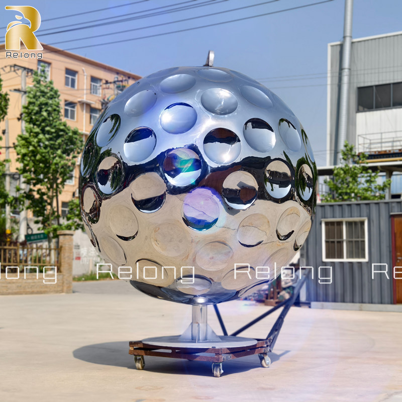 metal golf ball statue