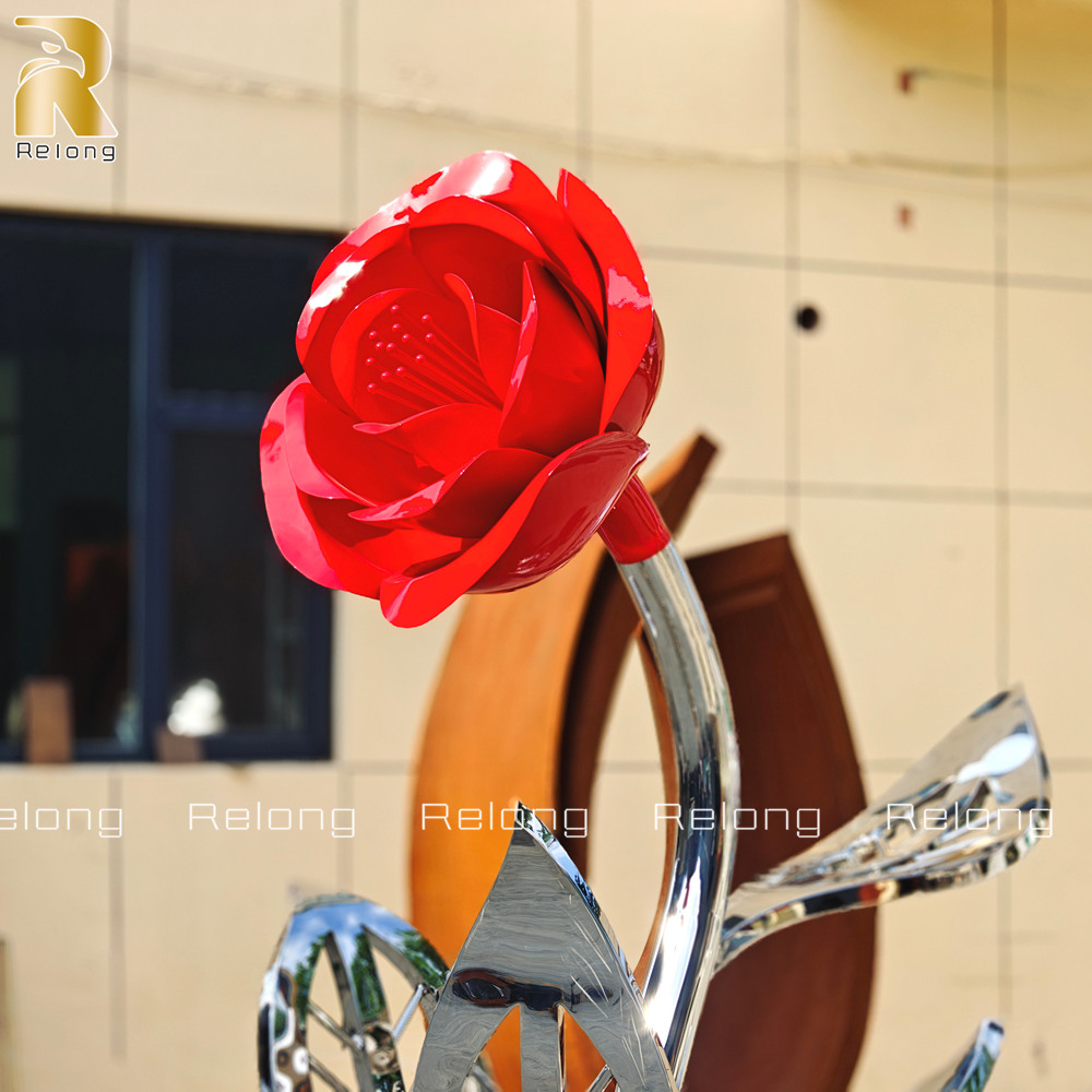 metal rose flower
