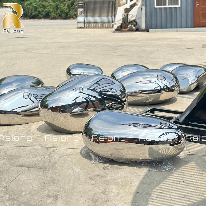 polished pebble sculpture