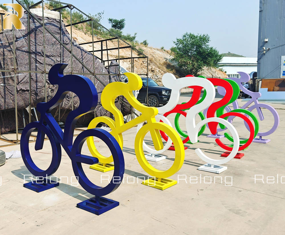 outdoor bicycle sculpture in stock