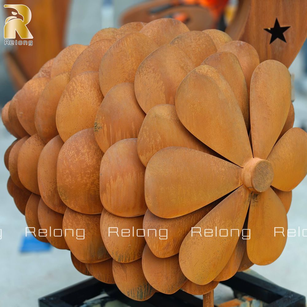 rustic pinecone sculpture