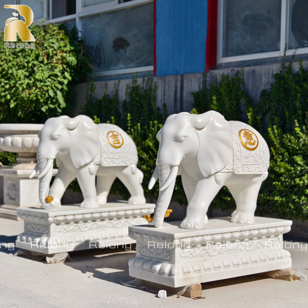 white elephant statue for garden