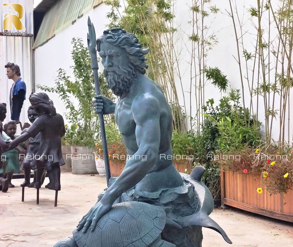 bronze King Neptune body details