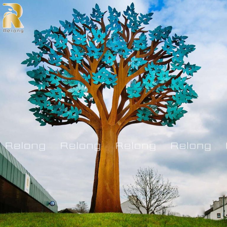 large abstract tree sculpture