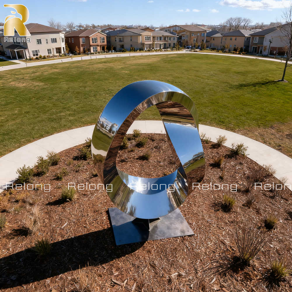 outdoor decorative mobius strip sculpture