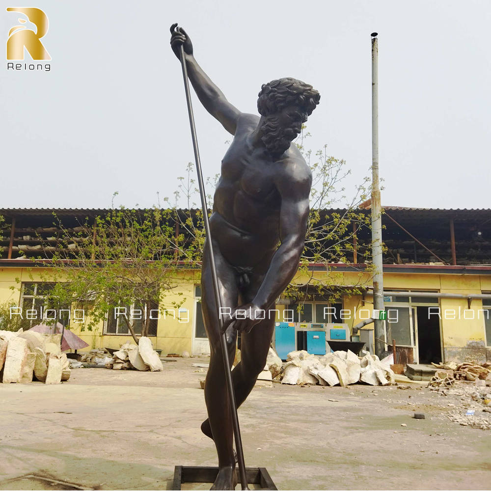 standing greek poseidon statue