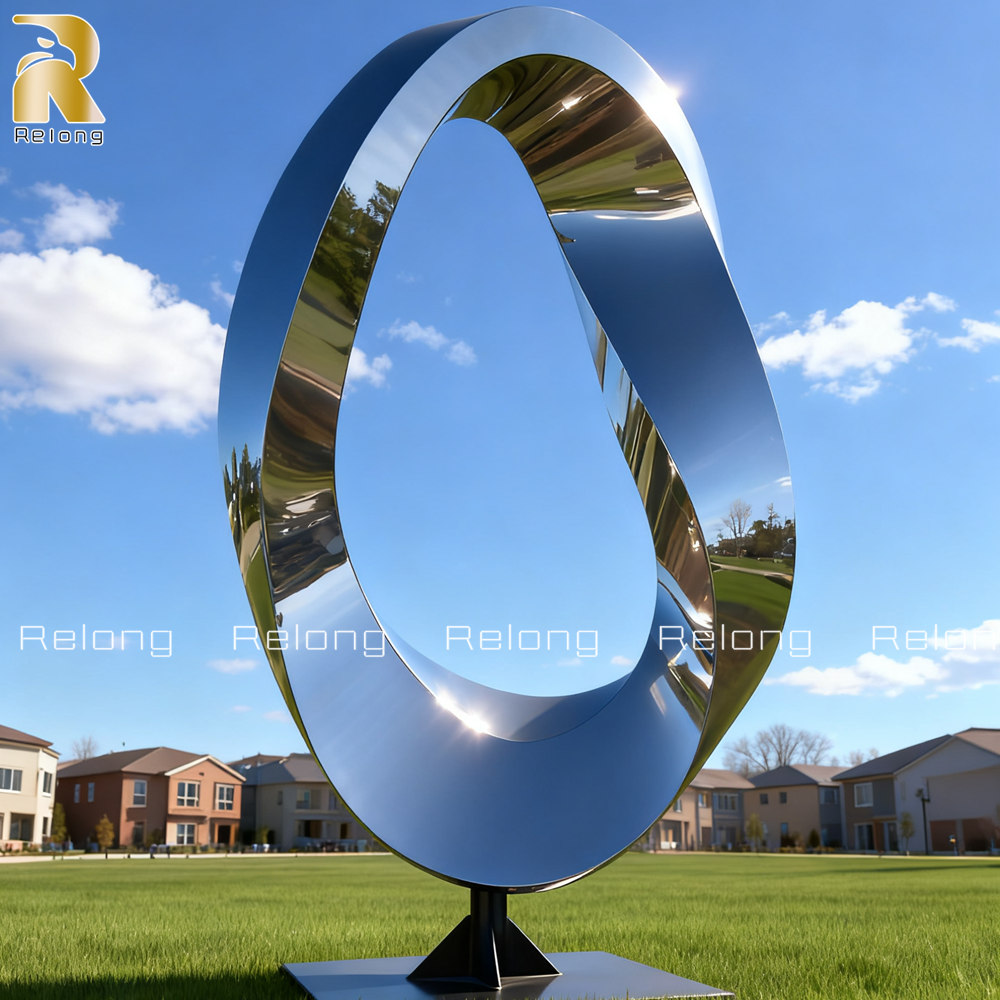 large metal mobius strip sculpture