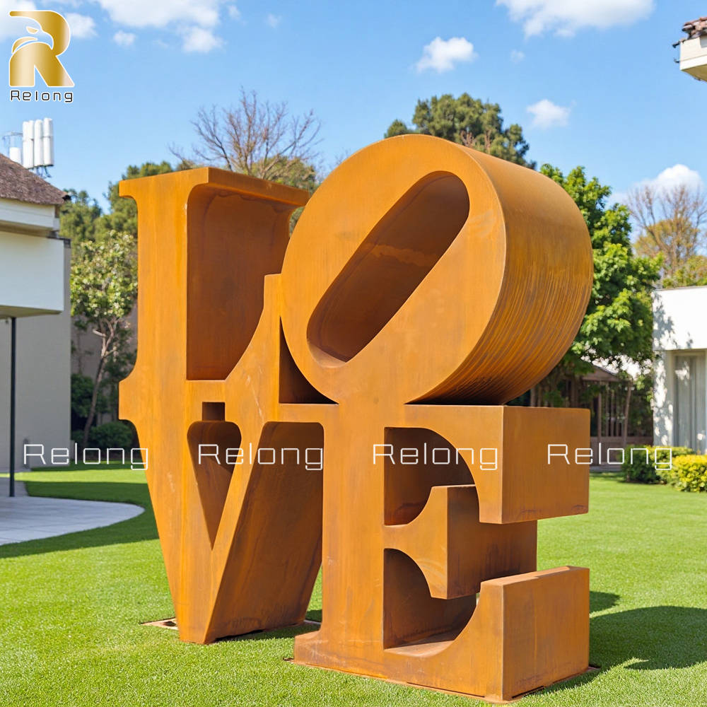 outdoor love sculpture for garden decor