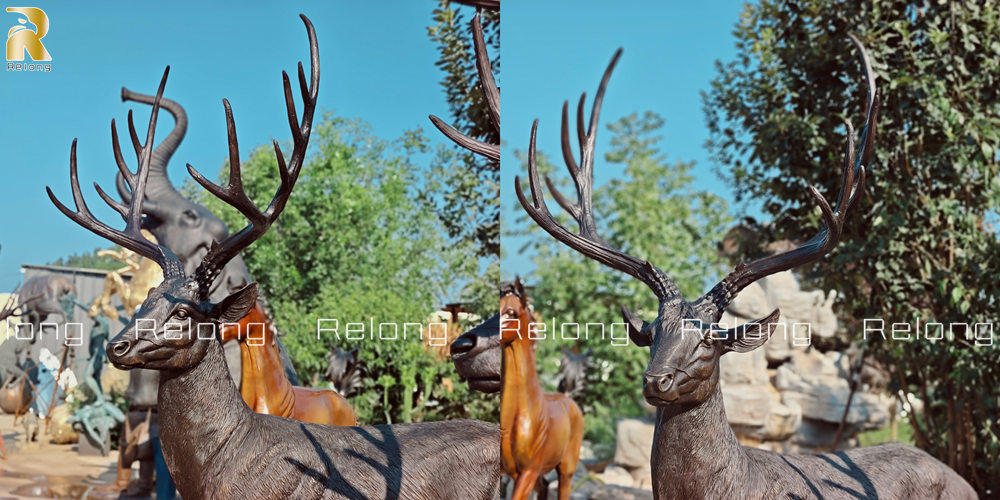 red deer sculpture casting details