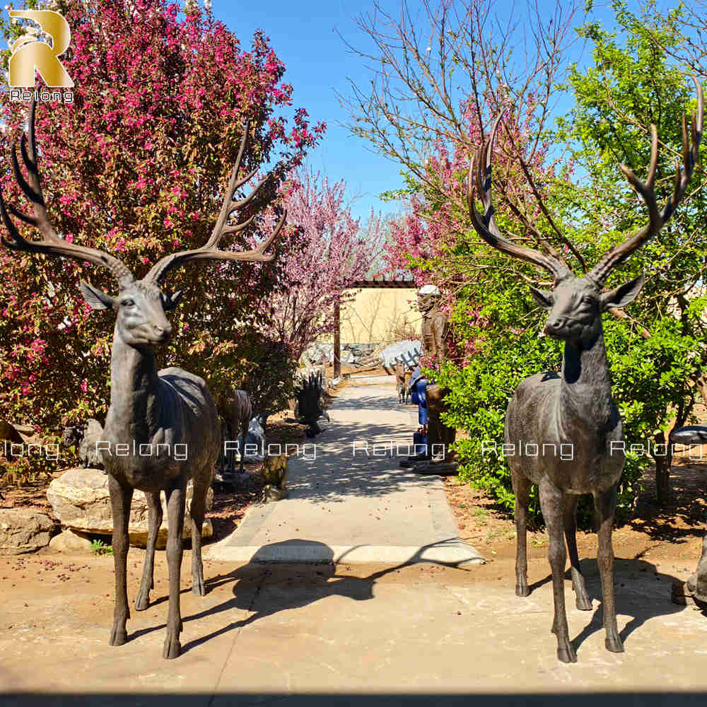large deer sculpture for garden decor