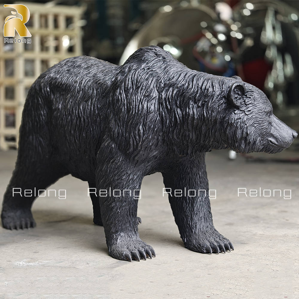bronze bear sculpture