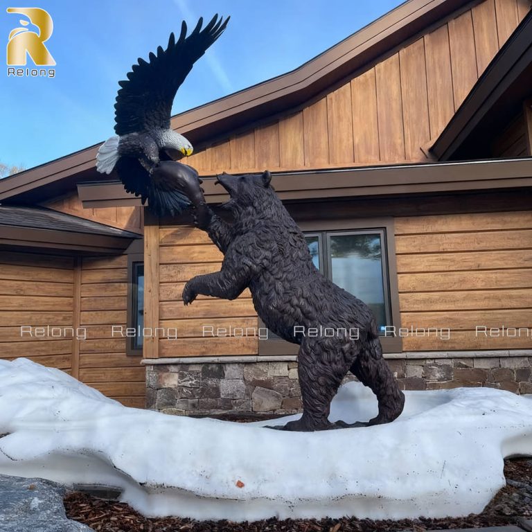 bear and eagle sculpture