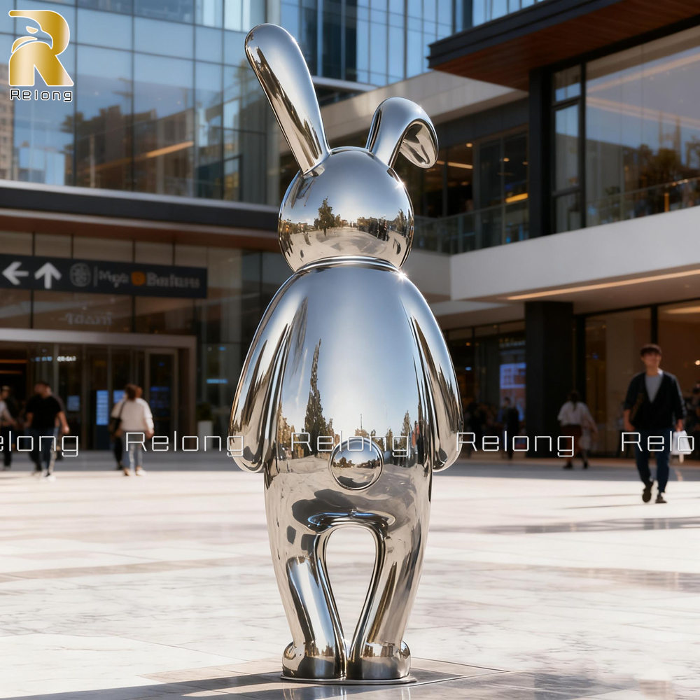 standing bunny sculpture
