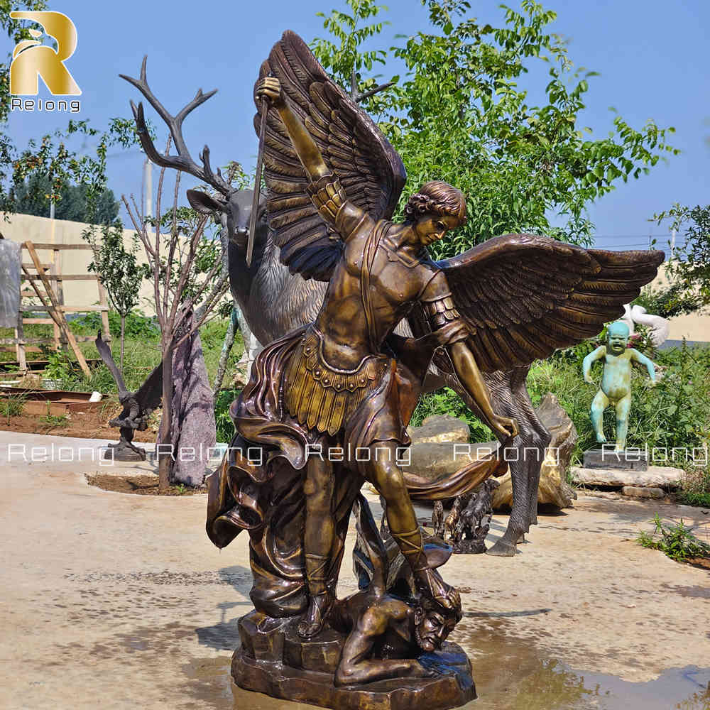 St. Michael statue finished by Relong