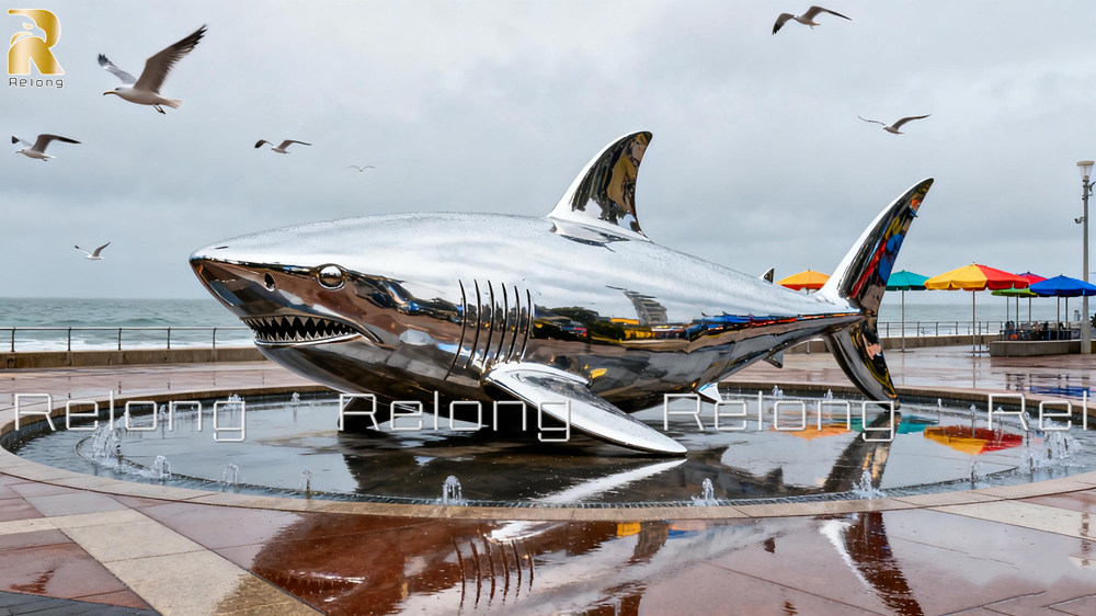 extra large shark sculpture