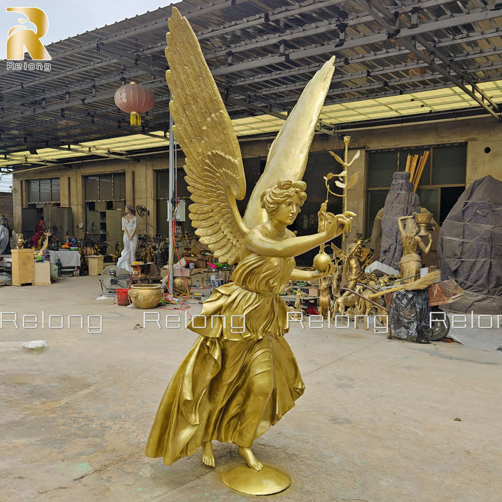 life size gold angel statue