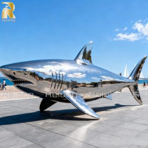 modern shark sculpture