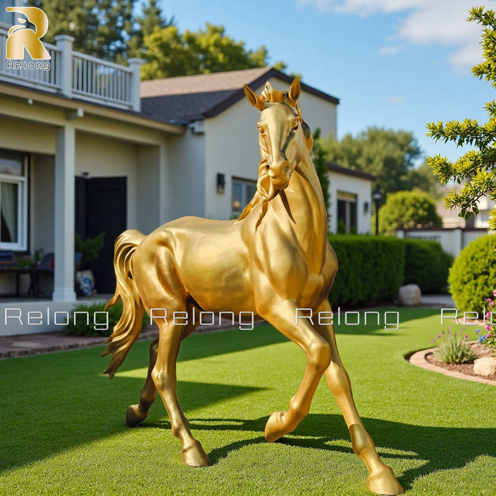 bronze gold horse