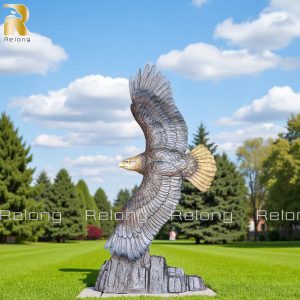 large flying eagle statue