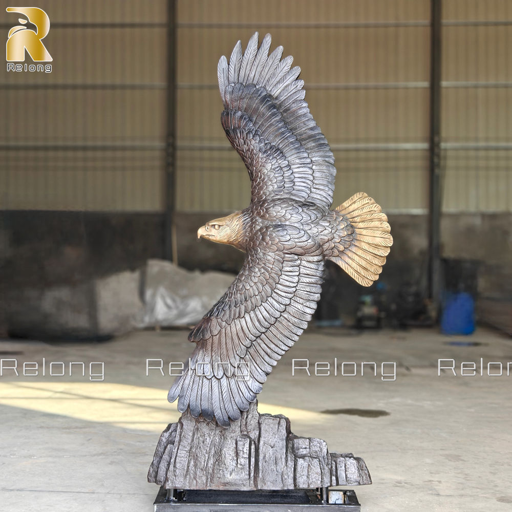 large bronze eagle statue