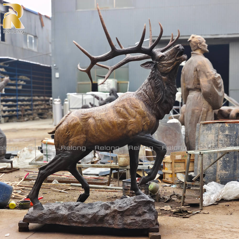 bull elk statue details (2)