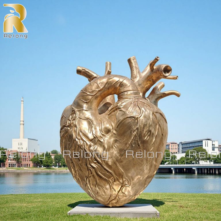 large anatomical heart sculpture