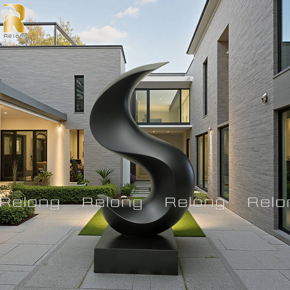 black abstract sculpture