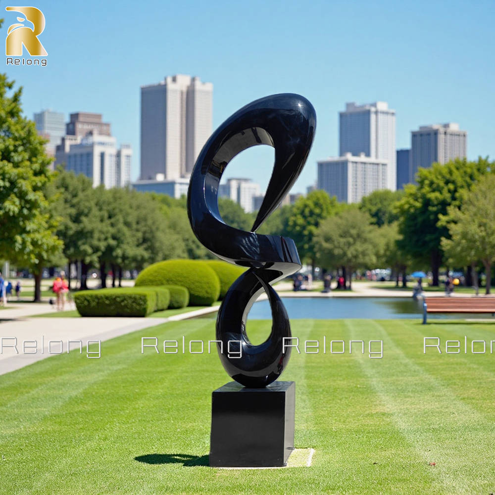 Modern Black Metal Sculpture RLRMS-012