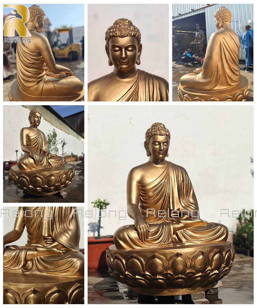 bronze buddha statue details
