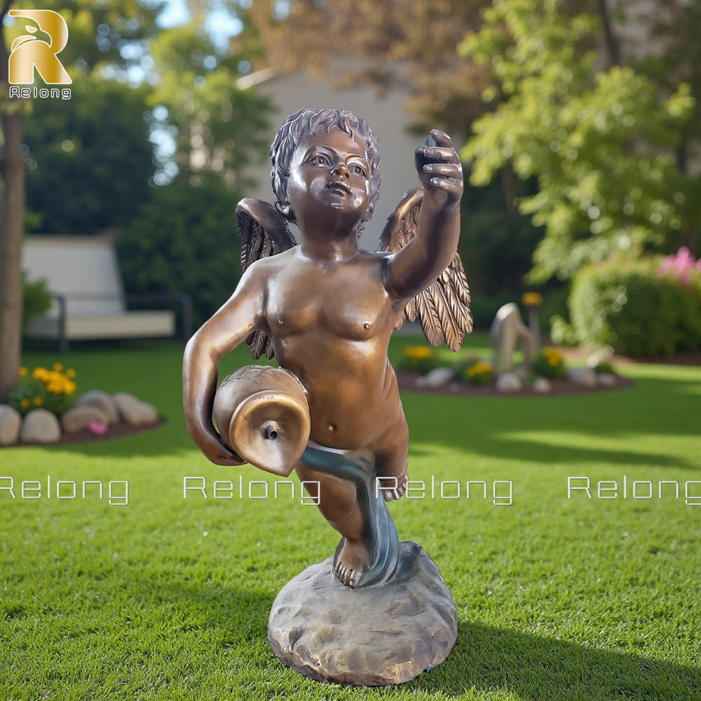bronze cherub sculpture