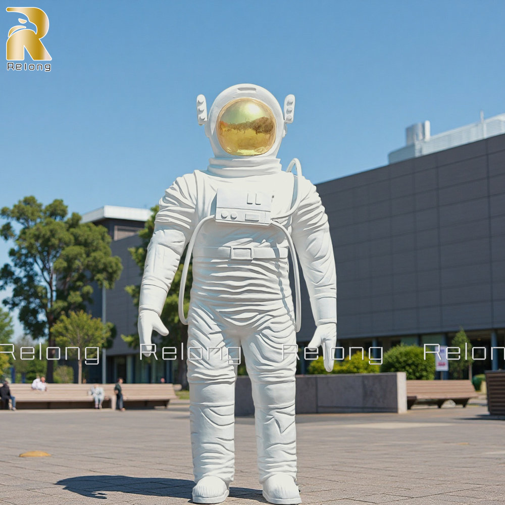 customized white astronaut sculpture