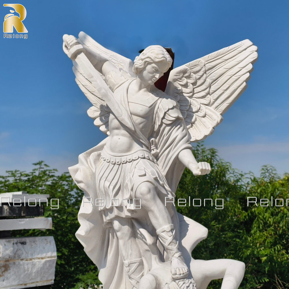 hand carved St. Michael Fountain