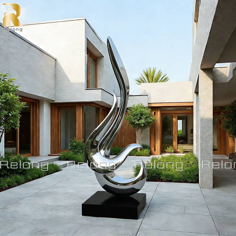 high polished abstract sculpture