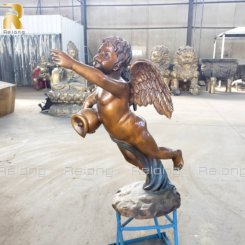 high quality bronze cherub sculpture
